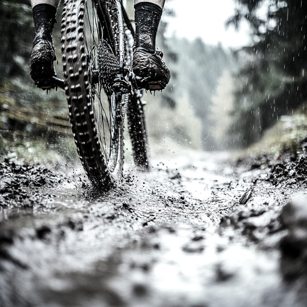 muddy bike trail